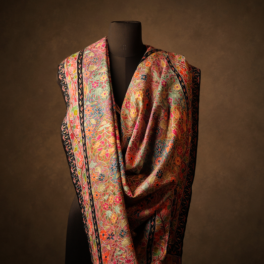Pashmina Kalamkari Shawl (Silk Thread)