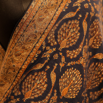 Zari Kani Shawl Peacock With Lining