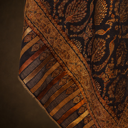 Zari Kani Shawl Peacock With Lining