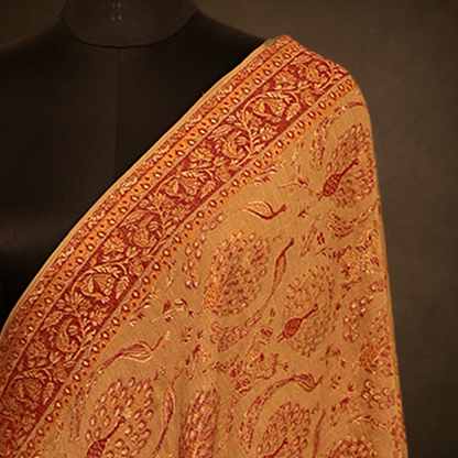 Zari Kani Shawl Peacock With Lining