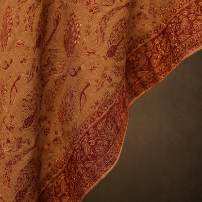 Zari Kani Shawl Peacock With Lining