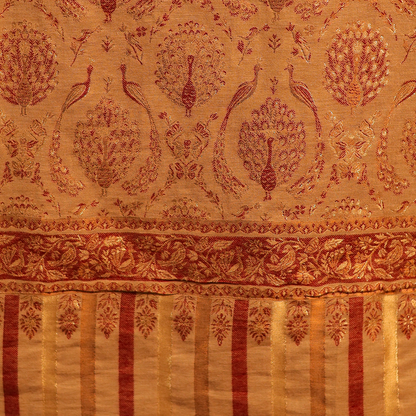 Zari Kani Shawl Peacock With Lining