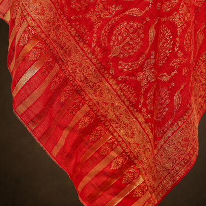 Zari Kani Shawl Peacock With Lining
