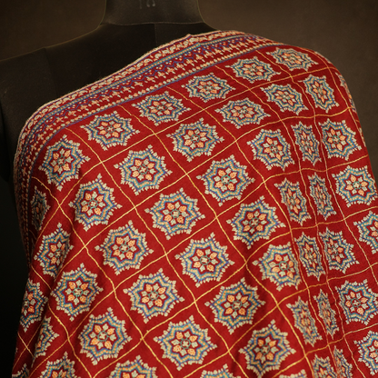 Maroon Sozni Jama Pashmina Shawl