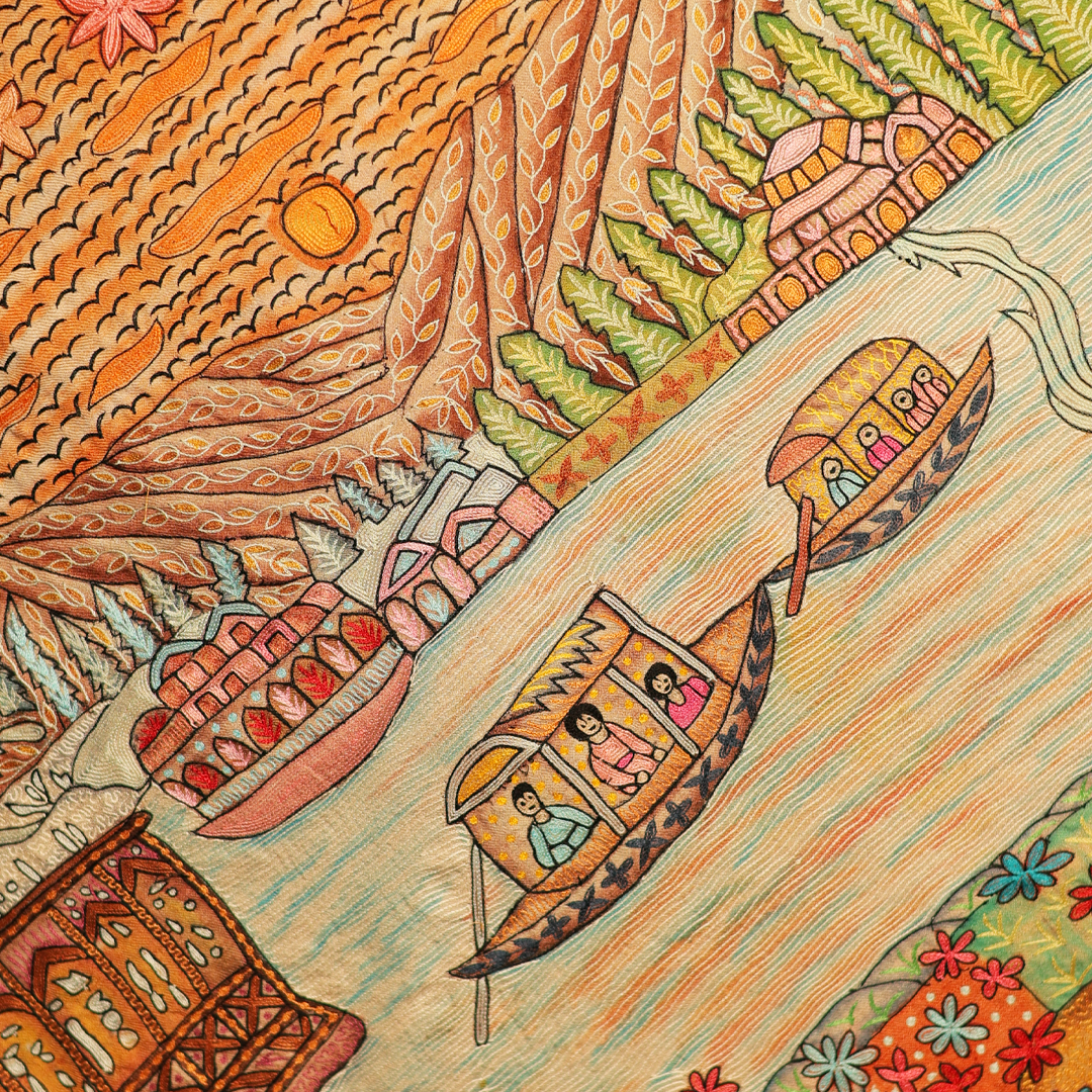 Kashmir Seasons Kalamkari Pashmina Shawl