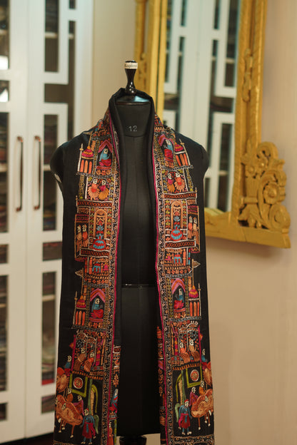 Handmade Kalamkari Pashmina Shawl – Gents Edition