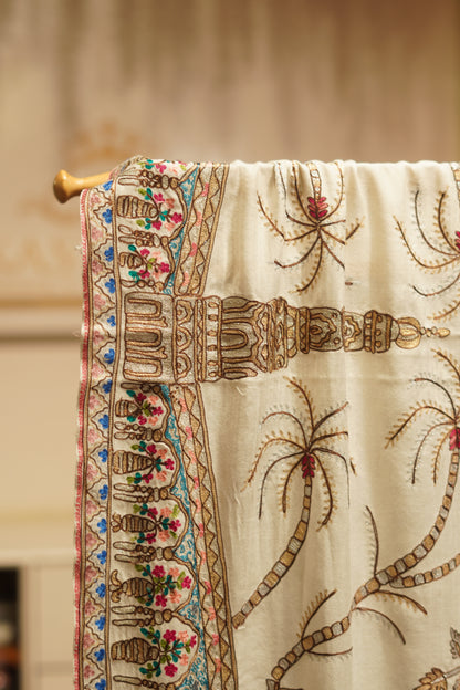 Handmade Kalamkari Gents Size Pashmina Shawl