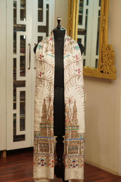 Handmade Kalamkari Gents Size Pashmina Shawl