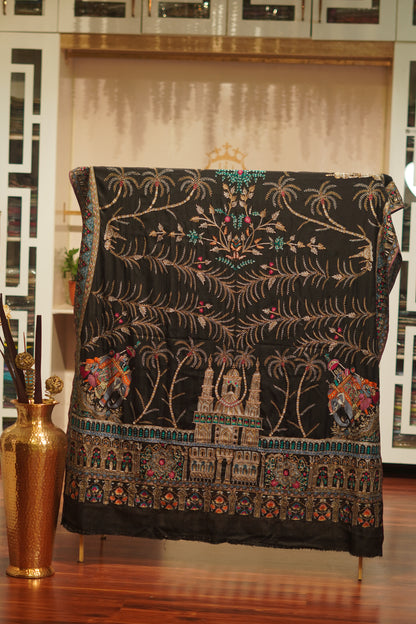 Handmade Kalamkari Gents Size Pashmina Shawl