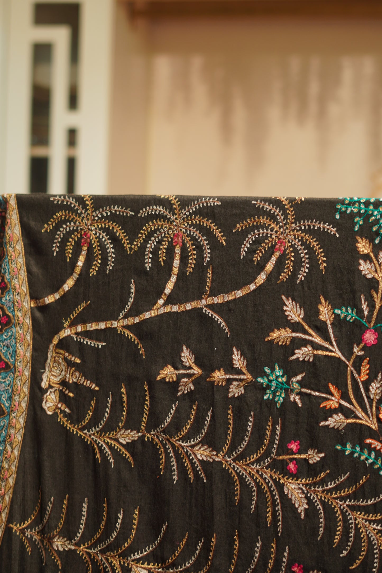 Handmade Kalamkari Gents Size Pashmina Shawl