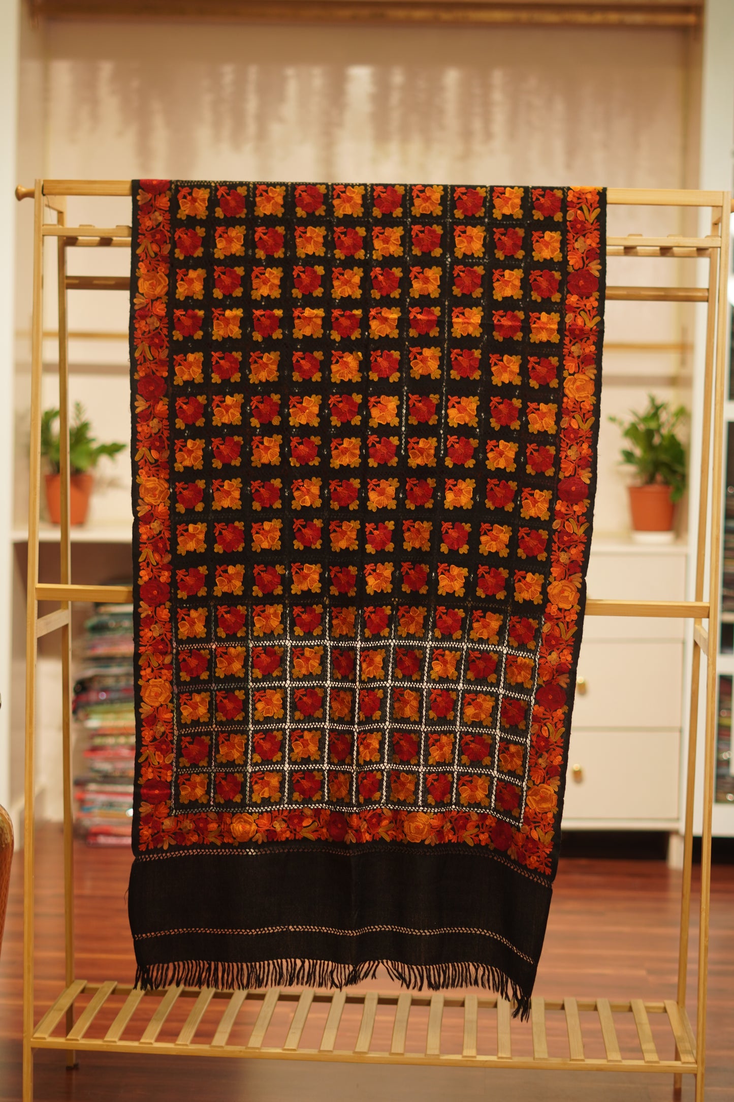 Aari Embroidery Lambswool Stole