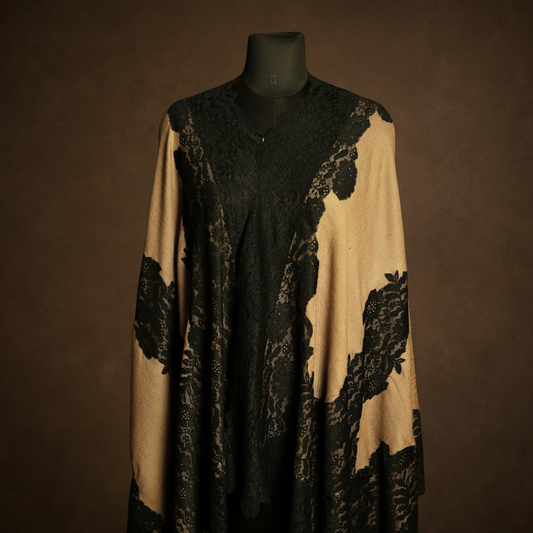 Valentino 4-side lace stole