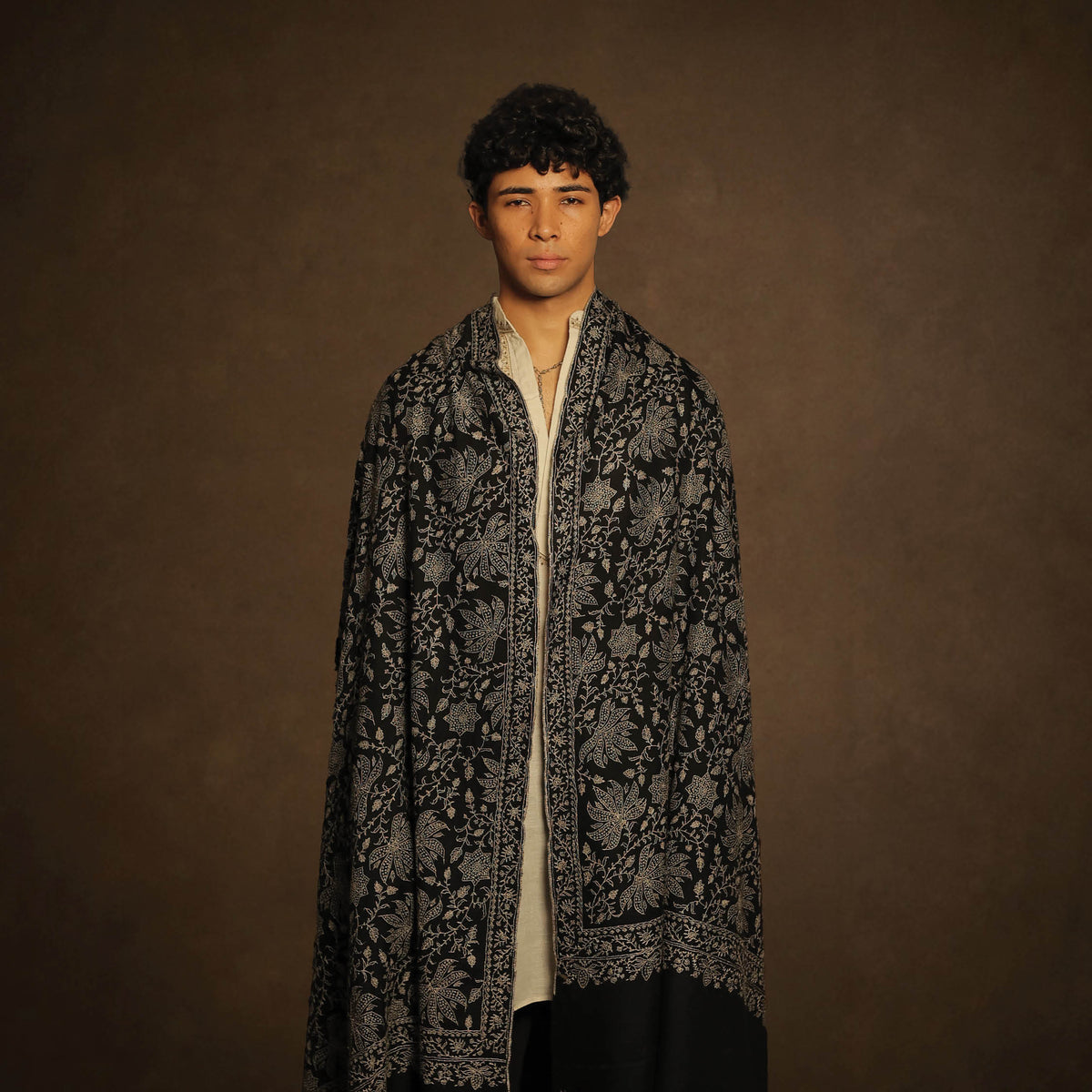 Mens Black Pashmina