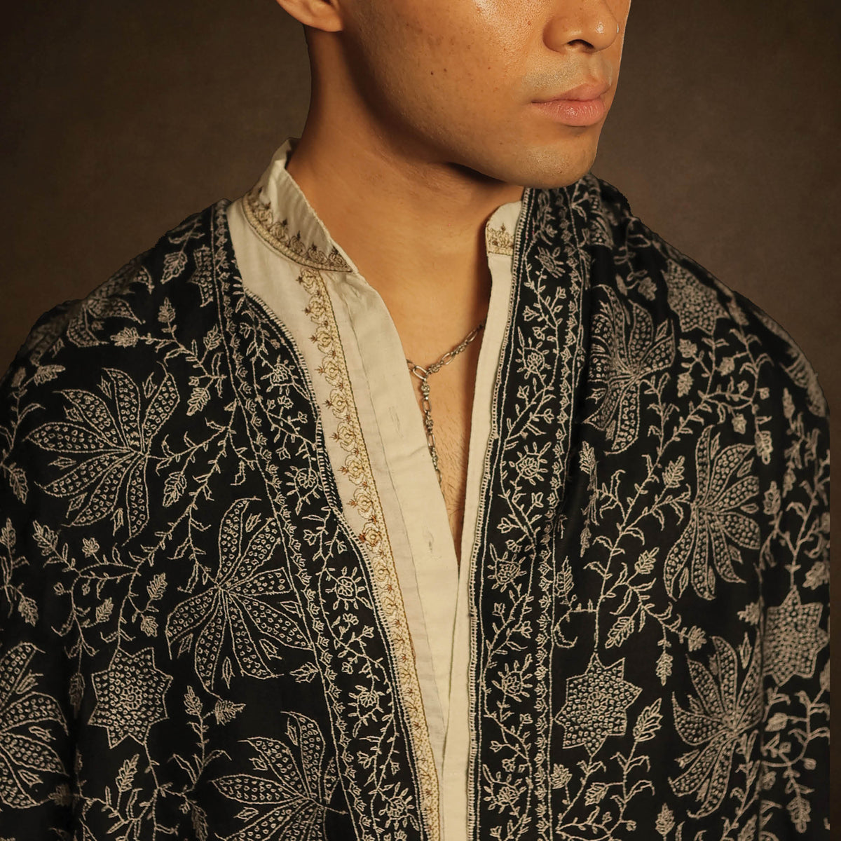 Mens Black Pashmina