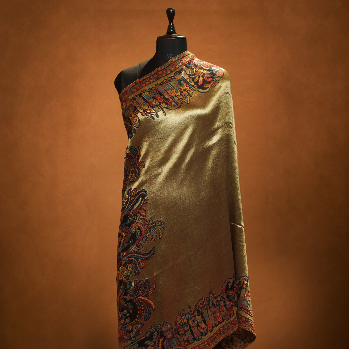 Moonlight Darbar Border Shawl