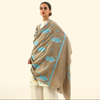 Pashmina Sozni Embroidery Shawl - Turquoise Bloom