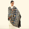 Handmade Kalamkari Shawl - Black Base