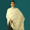 Cashmere Wool Zari Kani Shawl - Ivory