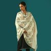 Handmade Kalamkari Shawl - White Base