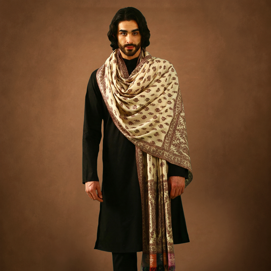 Pashmina Sozni Gents Butidar Shawl
