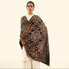 Handmade Kalamkari Shawl - Black Base