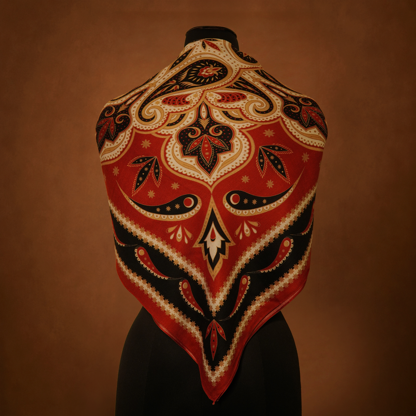 Silk Scarf - Ember Paisley