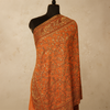 Cashmere Wool Woven Kani Stole - Rust Floral