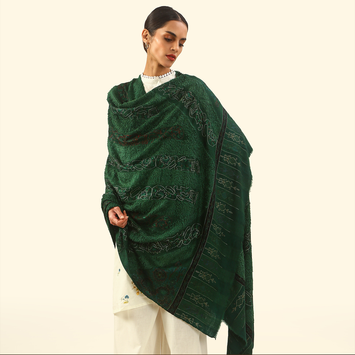 Pashmina Kalamkari Towel Woven Shawl