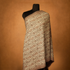 Cashmere Wool Woven Kani Stole - Ivory Wave