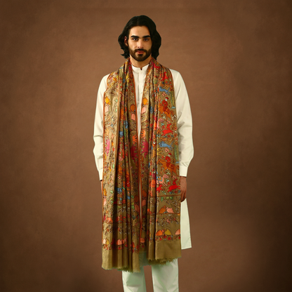 Pashmina Mens Shawl - Shikargah