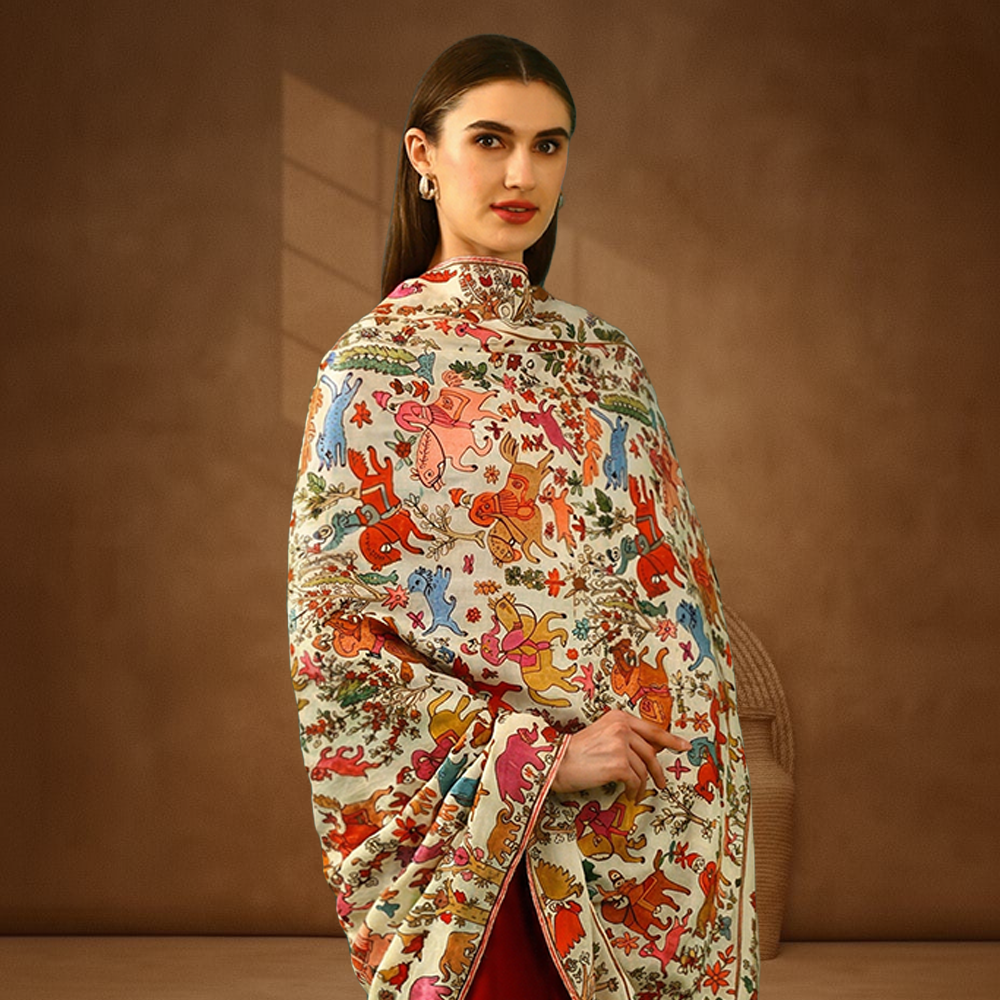 Handmade Kalamkari Shawl