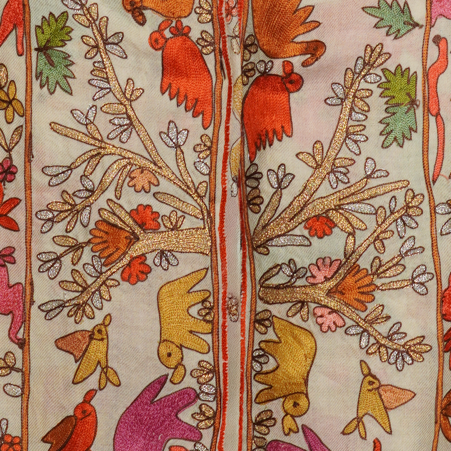 Paintless Kalamkari Shikargah Shawl