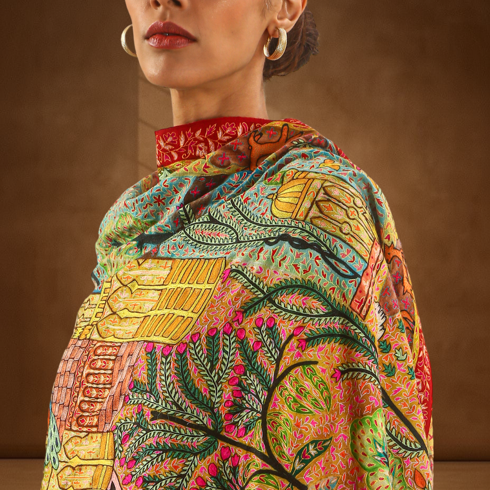 Pashmina Kalamkari Shawl