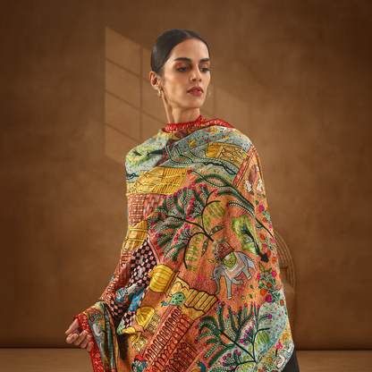 Pashmina Kalamkari Shawl