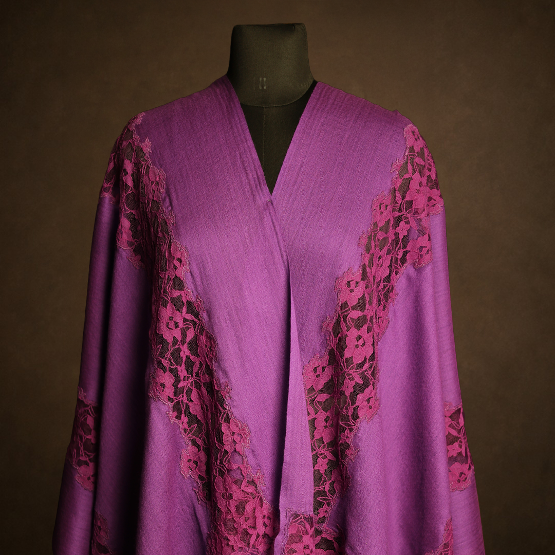 French Lace Cut Work Stole