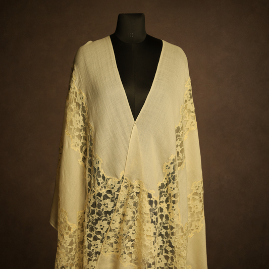 French Lace Cut Work Stole