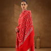 Pashmina Sozni Jali Shawl - Crimson