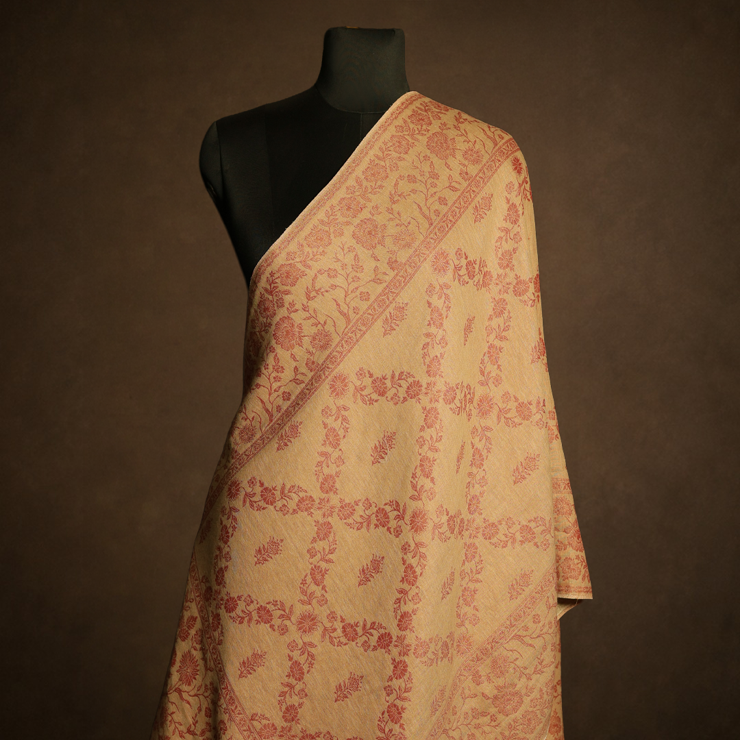 Zari Kani Reversible Stoles (Natural)