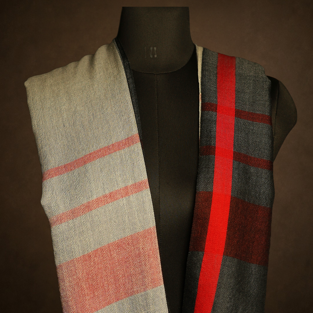 Cashmere Wool Herringbone Muffler