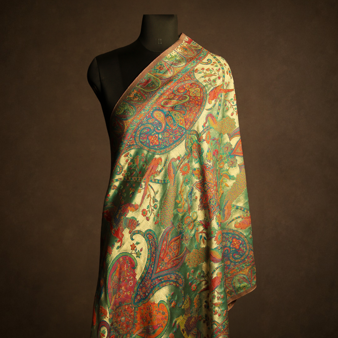 Mulberry Silk Moonlight Stole - Forest