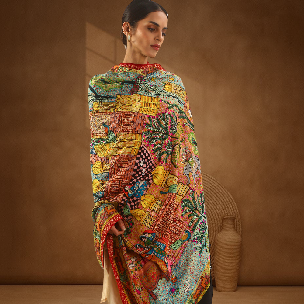 Pashmina Kalamkari Shawl