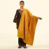 Pashmina Silk Sozni Jama Shawl - Mustard