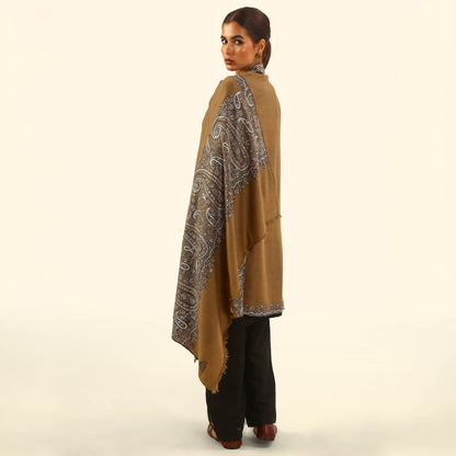 Pashmina Tilla and Sozni Embroidery Shawl