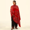 Pashmina Kalamkari Shawl - Crimson Aviary