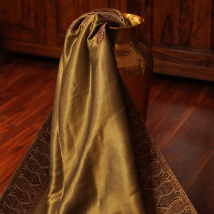 Moonlight Kani Reversible Border Shawl (The Golden Field)