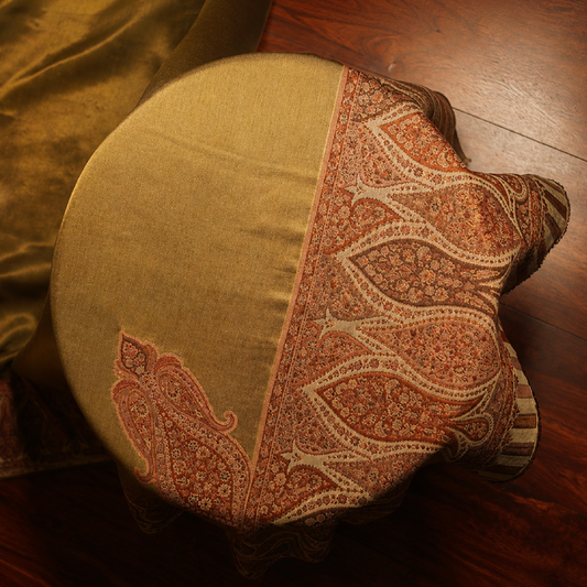 Moonlight Kani Reversible Border Shawl (The Golden Field)