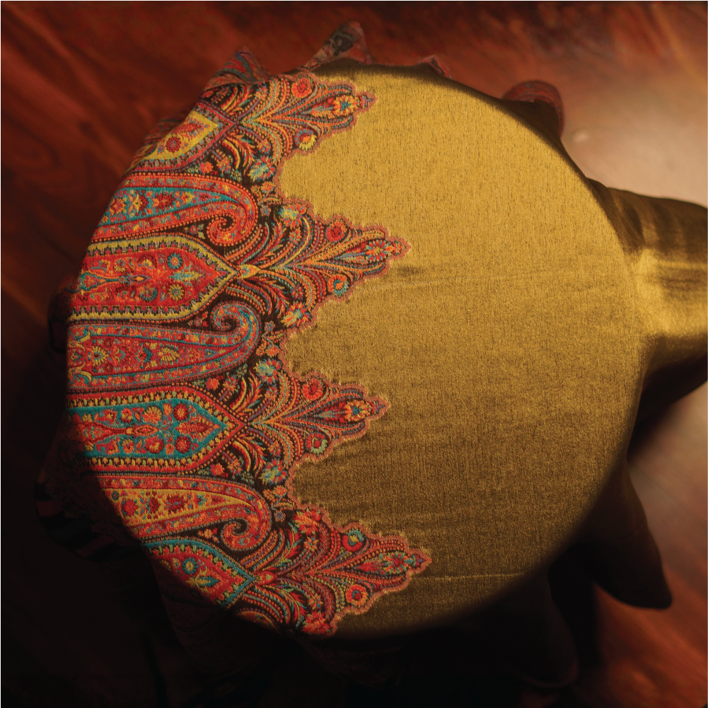 Moonlight Kani Reversible Border Shawl (The Painted Border)