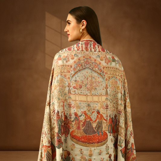 Mughal Darbar Zari Kani Shawl