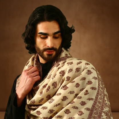 Pashmina Sozni Gents Butidar Shawl