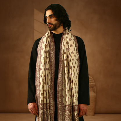 Pashmina Sozni Gents Butidar Shawl